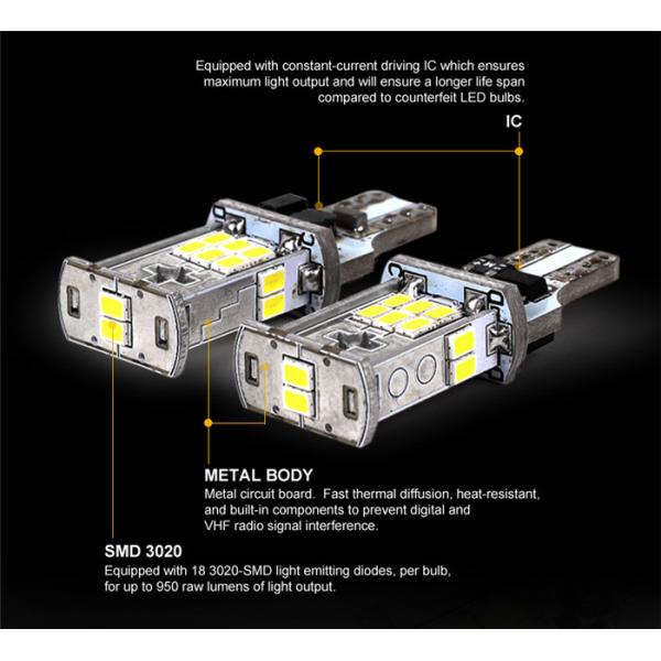 T15 W16W 18 3020SMD 950LM Reverse LED Car Light Bulb