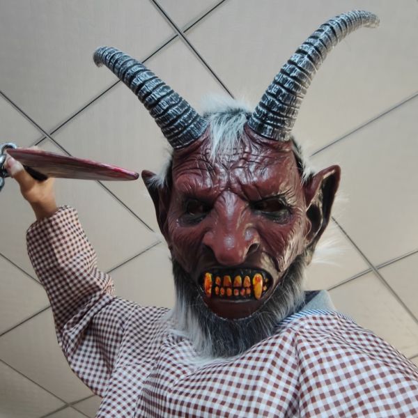 Latex Material Creepy Mask One Size Fit Most for Halloween Events and Horror Parties
