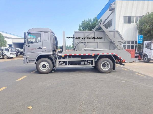 Shacman Skip Loader Garbage Truck 6 Wheelers 10m3 Swing Arm Garbage Truck