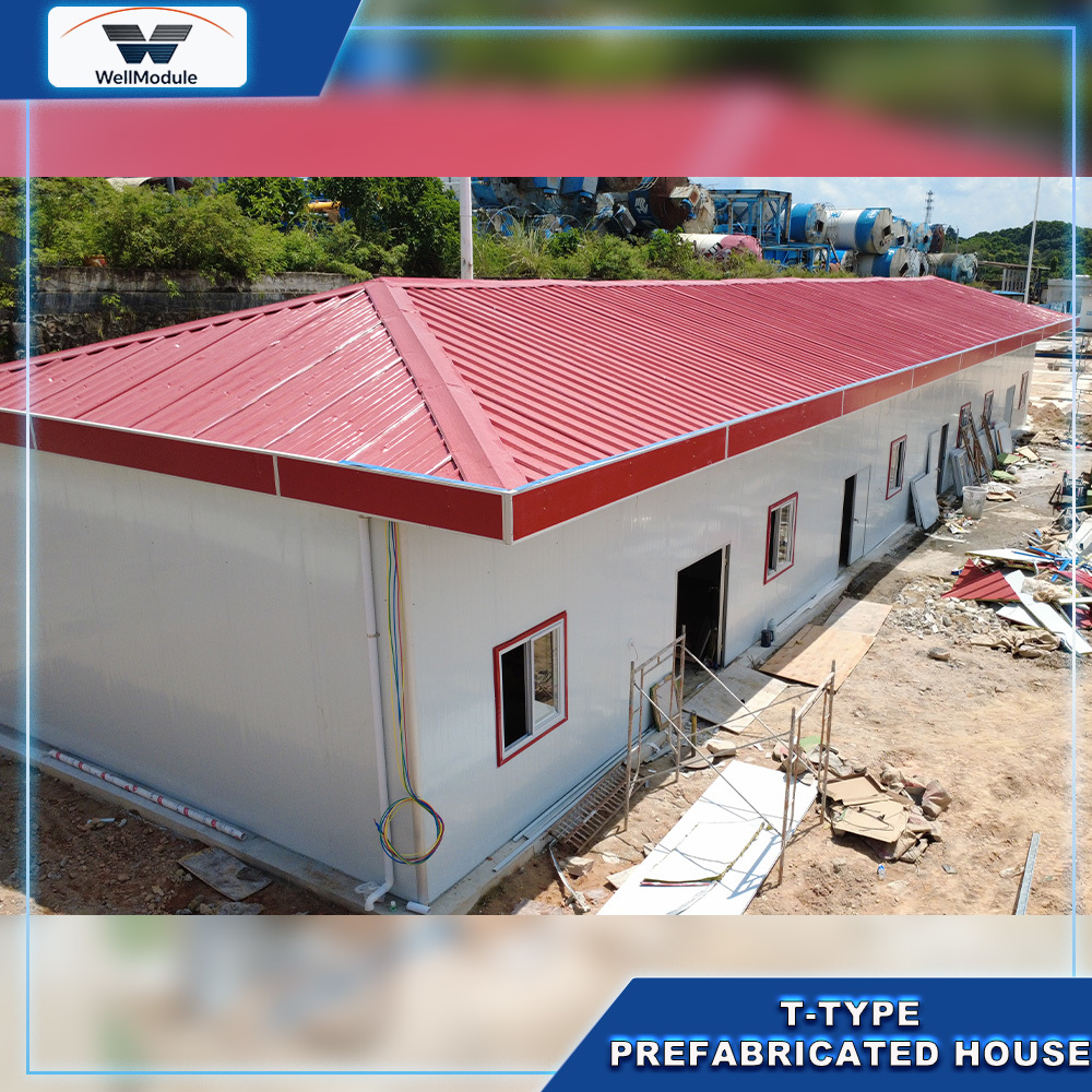 Heavy Duty T Type Modular Prefabricated Building Designed for Construction Sites, Worker Camps and Large Scale Projects