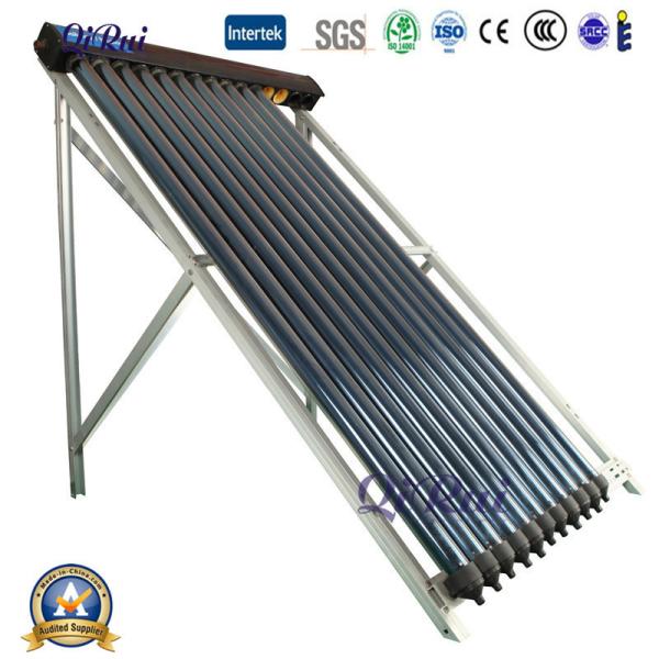 Glass Material Solar Keymark Copper Channel Heat Pipe Solar Collector for Efficiency
