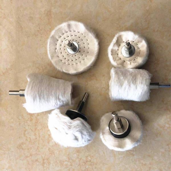 OBM Customized T-Shaped Pad Cotton Buffing Drill Polishing Wheel with 1/4 Handle 6pcs Set