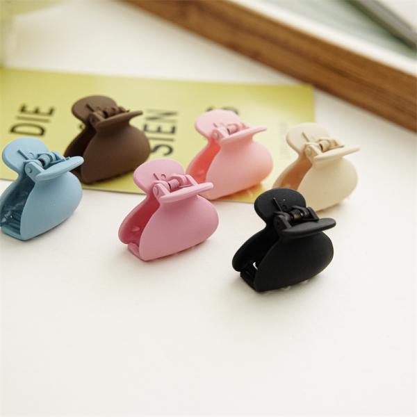 Colorful Matting resin girls hairclip basic practical accessories Japanese Korean women OEM logo