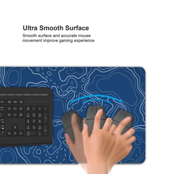 Art Strata Blue Mouse Pad Basic Gaming Mat Natural Rubber Fabric XXL PC Keyboard