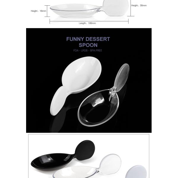 Gift items for 2019 new item creative design disposable plastic cartoon spoon