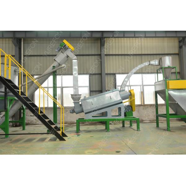 304 Stainless Steel Plastic Washing Recycling Machine 500kg / H For PET Bottles