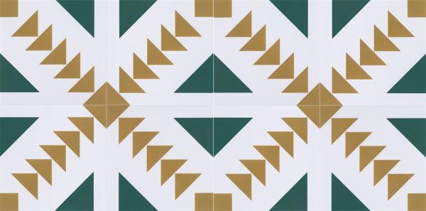 Green Yellow 200x200mm Ceramic Rustic Tile for Bathroom Wall