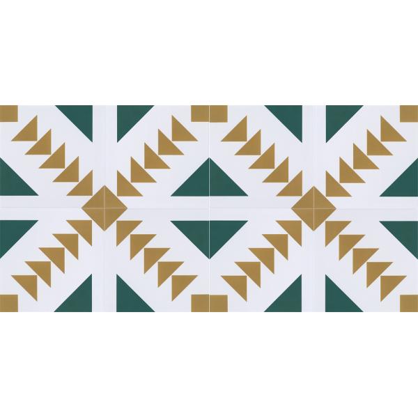 Green Yellow 200x200mm Ceramic Rustic Tile for Bathroom Wall