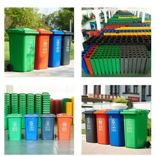 240 Liter Industrial Recycle Waste Medical Mobile Cheap Pedal Large Big Size Outdoor Plastic Dustbin