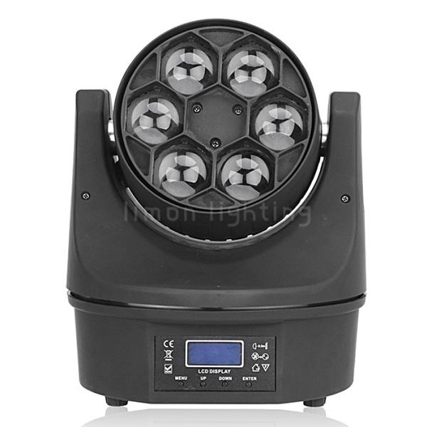 PowerCON connectors 6x10w RGBW 4in1 Mini LED Bee Eyes Moving Head Lights DMX