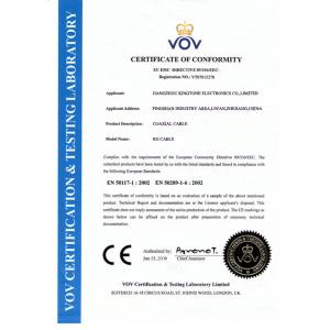 KINGTONE ELECTRONICS CO.,LTD Certifications