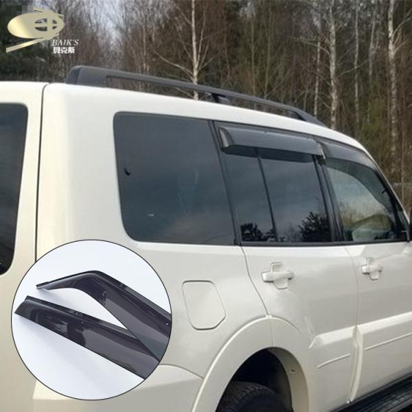 PMMA Auto Vent Shades Dark Auto Window Rain Guards 2007-2020 For Mitsubishi Pajero V97