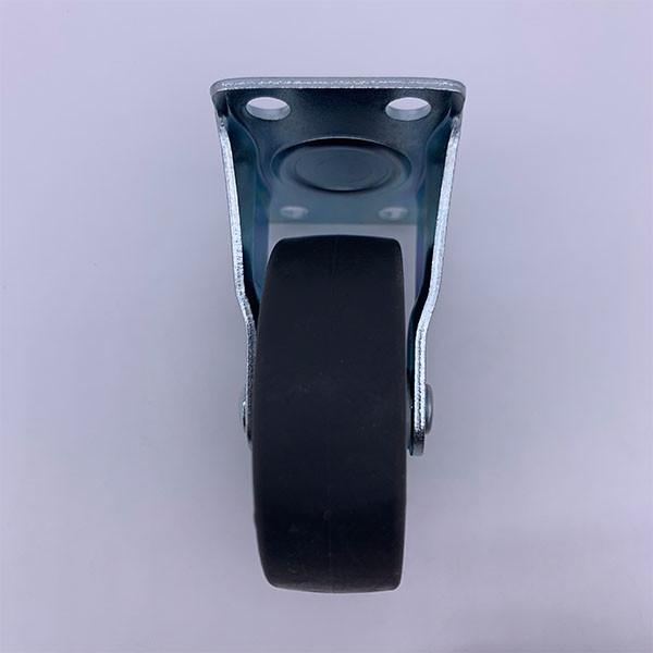 Gray Rubber Rigid Caster Wheels de carregamento liso para a polegada 65mm da mobília 2,5