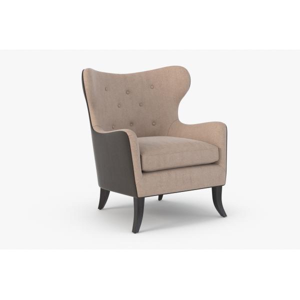 Modern Hotel Room Fabric Chair With Wood Frame 40cm Seat Height