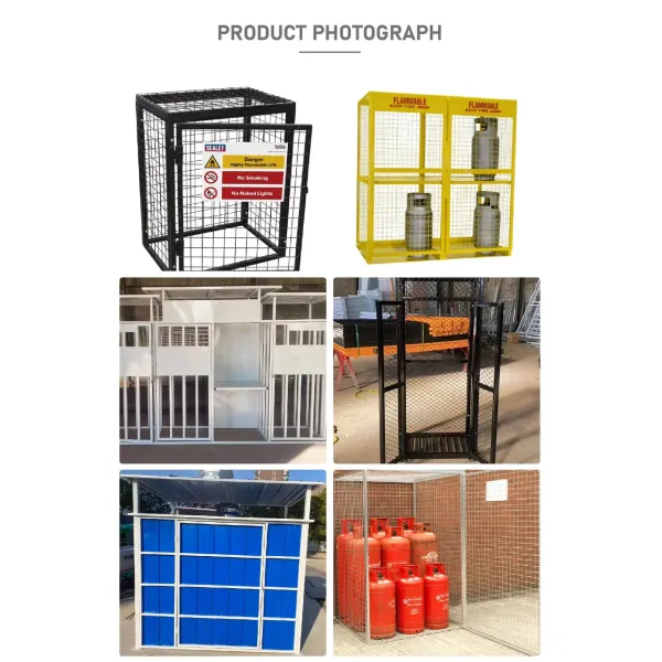 Hot Dipped Galvanized Gas Bottle Transport Cage High Security 6 Bottle Capacity