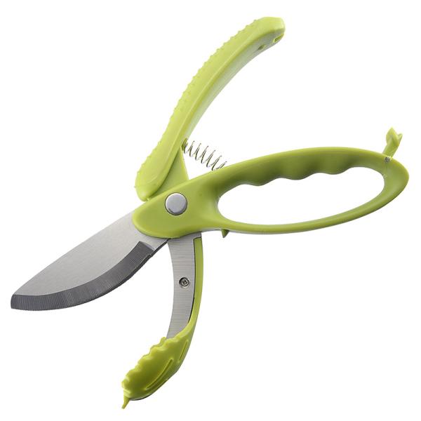 Stainless Steel Fruit Salad Cutting Tools with Multi- PP TPR Handle and Salad Tongs