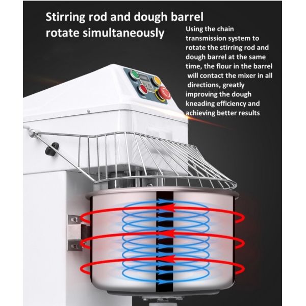 Commercial Dough Mixer Bakery Bread Flour Spiral Food Mixer for Baking