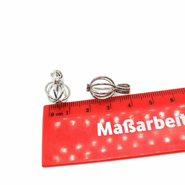 18K Silver Plated Love Wish Pearl Cage Pendant Necklace with 1pc Freshwater Pearl In it