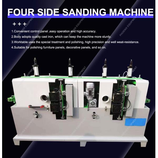 Advanced Automatic Wooden Block Four Sided Sanding Machine with Double Pressure Roller