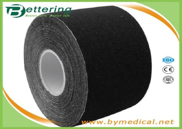 Elastic cotton adhesive kinesio tape Sports injury muscle strain protection tapes first aid bandage support black colour