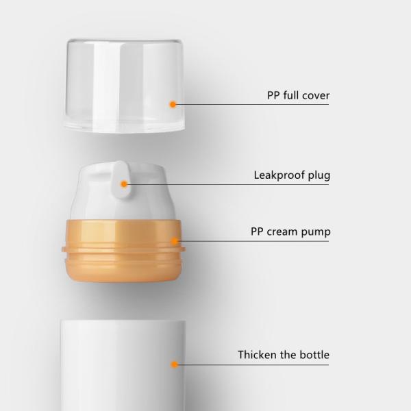 5.07oz 150ml Toothpaste Empty Airless Pump Bottles Cosmetic Makeup Emulsion Leak Shockproof