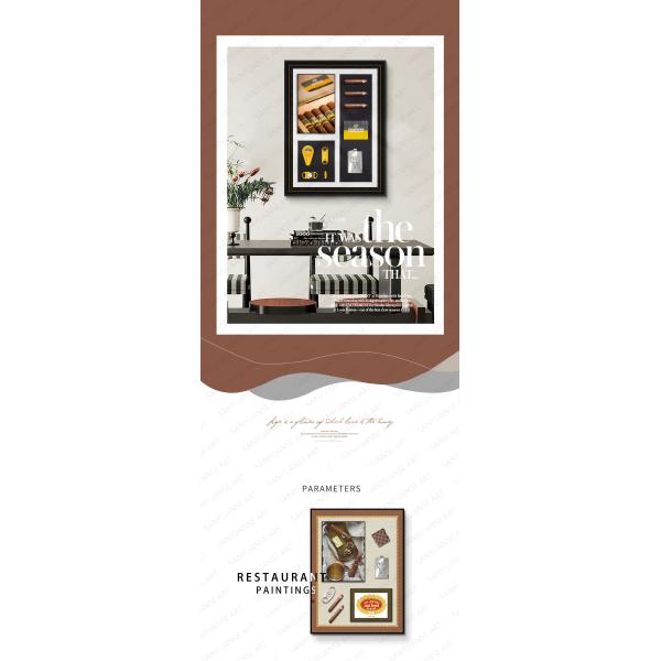 Post-modern Style 3D Artistic Cigar Painting Perfect for Coffee Shops and Restaurants