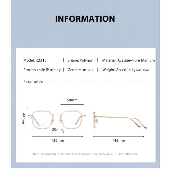 Супер эластичные стекла титана ацетата,   Для ультра светлых взрослых стекел