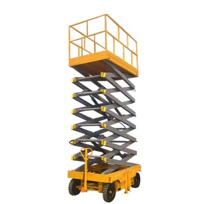 Plateforme de levage à ciseaux mobiles de 500 kg, levage à ciseaux hydrauliques de 10 m de hauteur de travail