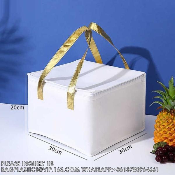 Cake Food Delivery Extra Large Non Woven Insulated Tote Food Bag Cooler Bag Catering Food Thermal Insulation Bag