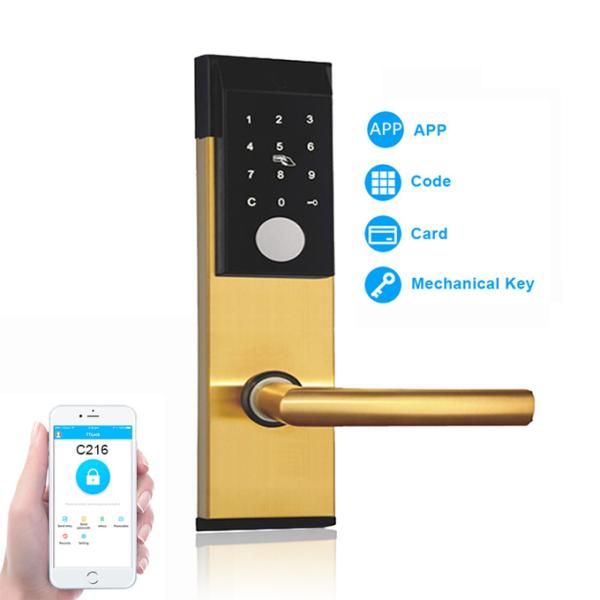 Нержавеющая сталь TTlock BLE Квартирный умный дверной замок с паролем и ключом
