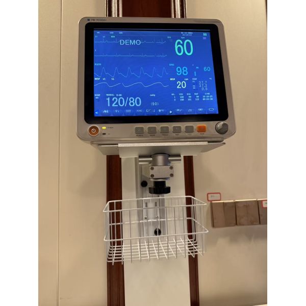 Height Adjustable Metal Wall Bracket for Hospital Ward Patient Monitor Mounting