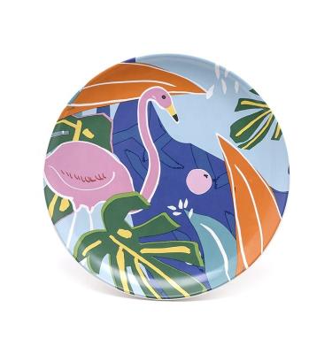 8 Inch Dinnerware Ceramic Colorful Salad Plate For Spring Summer Custom Pottery Dinnerware
