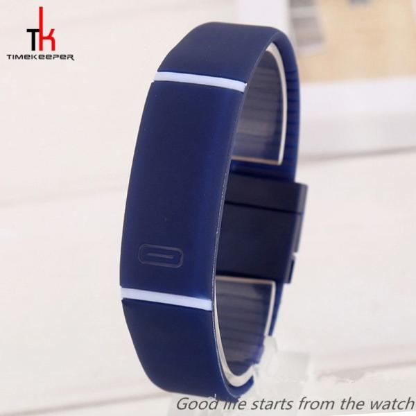 Silicone Straps Multifunction Wrist Watch , Smart Screen Touch Led Watch
