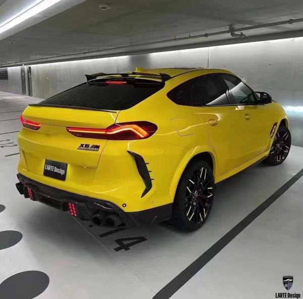 Auto Parts for BMW X6M F96 Carbon Fiber Body Kit X6M F96 Upgraded LARTE Design Style Front Shovel Diffuser Spoiler Body Kit