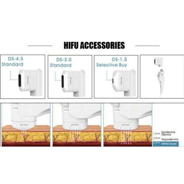 Снимите кожу с машины вертикальных 7MHz/4MHz затягивать/подниматься стороны HIFU с ручкой датчика