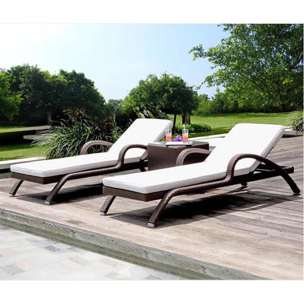 Настраиваемый складной ратан солнечный кресло алюминиевая рама наружные ратанные кресла