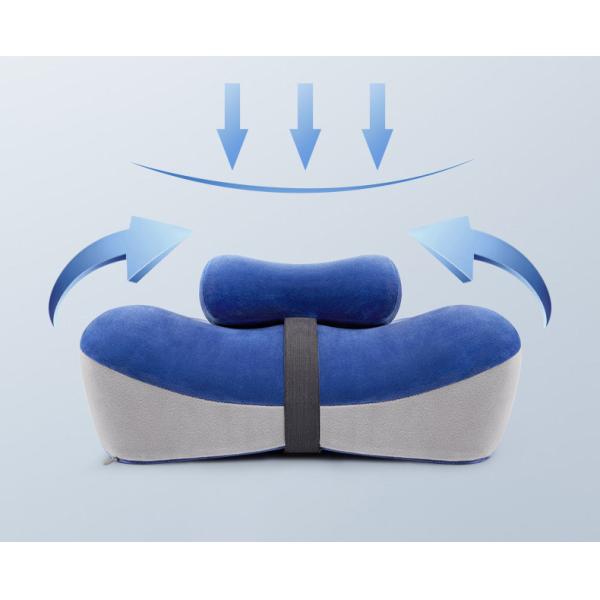 Knitted Lumbar Massage Pillow Chair Cushion Memory Foam Back Rest Support for Hotels
