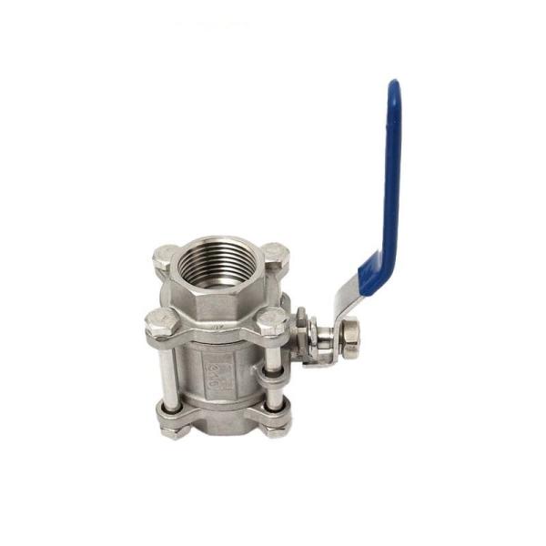 Stainless Steel 3 Piece 2 Ball Valve for Straight Through Channel Blow-Down Function