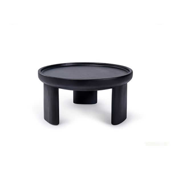 Black Round Commercial Coffee Table Cafe Lounge Fiberglass Coffee Table
