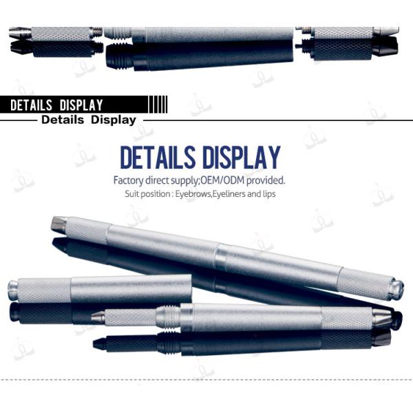 Metal Permanent Makeup Manual Tattoo Pen Multifunctional Red , Gold , Silver