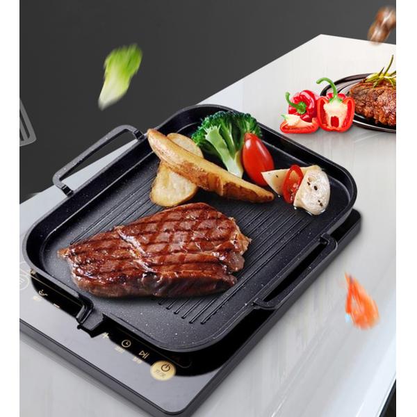 Разделенный прямоугольником лоток гриля Stovetop газа индукции для БАРБЕКЮ без крышки бака