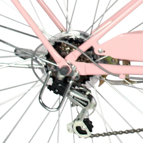 Alumínio de liga Feminina 26 polegadas Cruiser Bike Rosa City Bike 1 velocidade