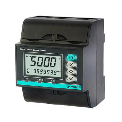 Exposição de Rate Industrial LCD da tarifa do porto do medidor de poder RS485 da montagem do trilho multi
