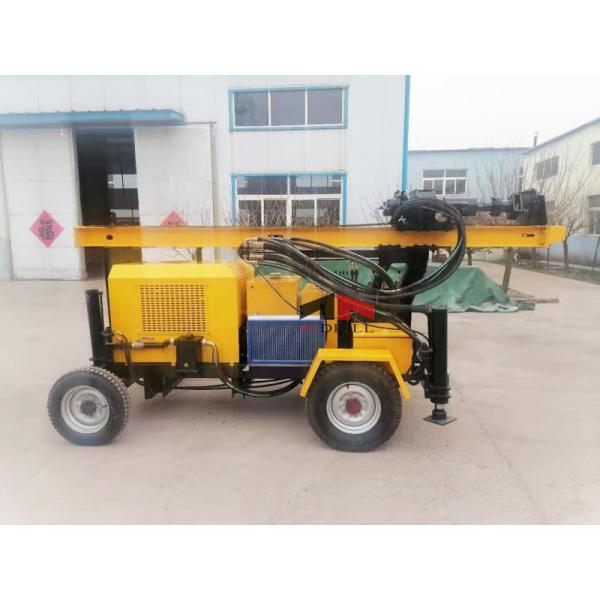 Portable Trailer Mounted Hydraulic 44KW Small Well Drilling Rig