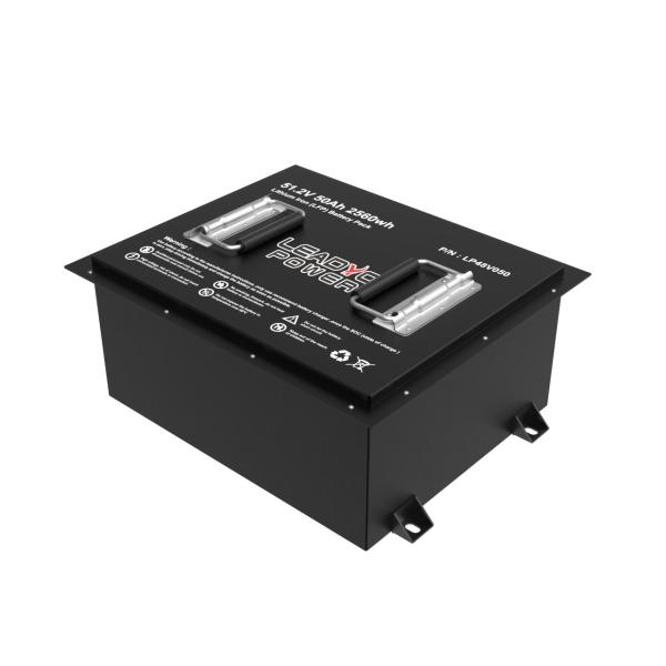 51.2В 50Ах Карты для гольфа LiFePO4 батарея 100А BMS 2560Wh Энергия с Bluetooth / LCD