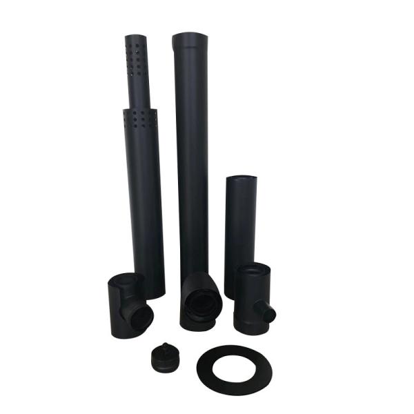 Painted Single Wall Black Stove Pipe Accessory Cut To Length Color Painted