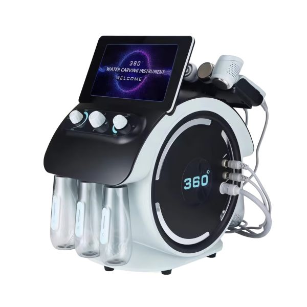 6 In 1 Oxygen Hydra Facial Machine Visible Pore Cleaning RF Lifting Skin Care System