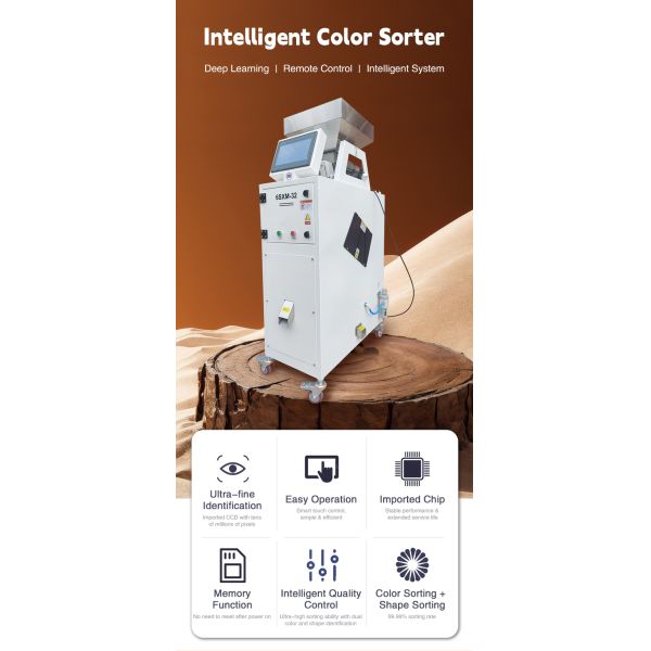 Rice Color Sorter Machine Coffee Beans Rice Garin Color Wheat  Automatic Sorting Machine