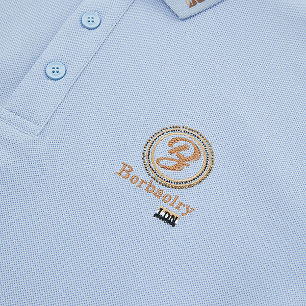 Летние хлопчатобумажные женские поло рубашки на заказ Цвет Синий Белый Вышивка Пуф Print