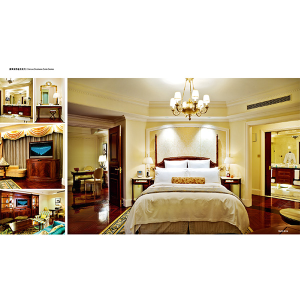Contemporary Mahogany Panel 5 Star Hotel Bedroom Furniture High Scratch Resistant